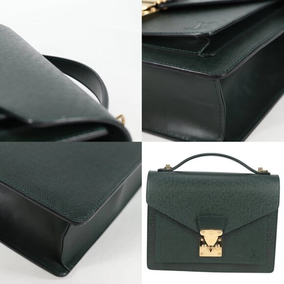 LOUIS VUITTON Taiga Monceau 28 Hand Bag 2way Epicea M32064 LV Auth - Picture 15 of 15